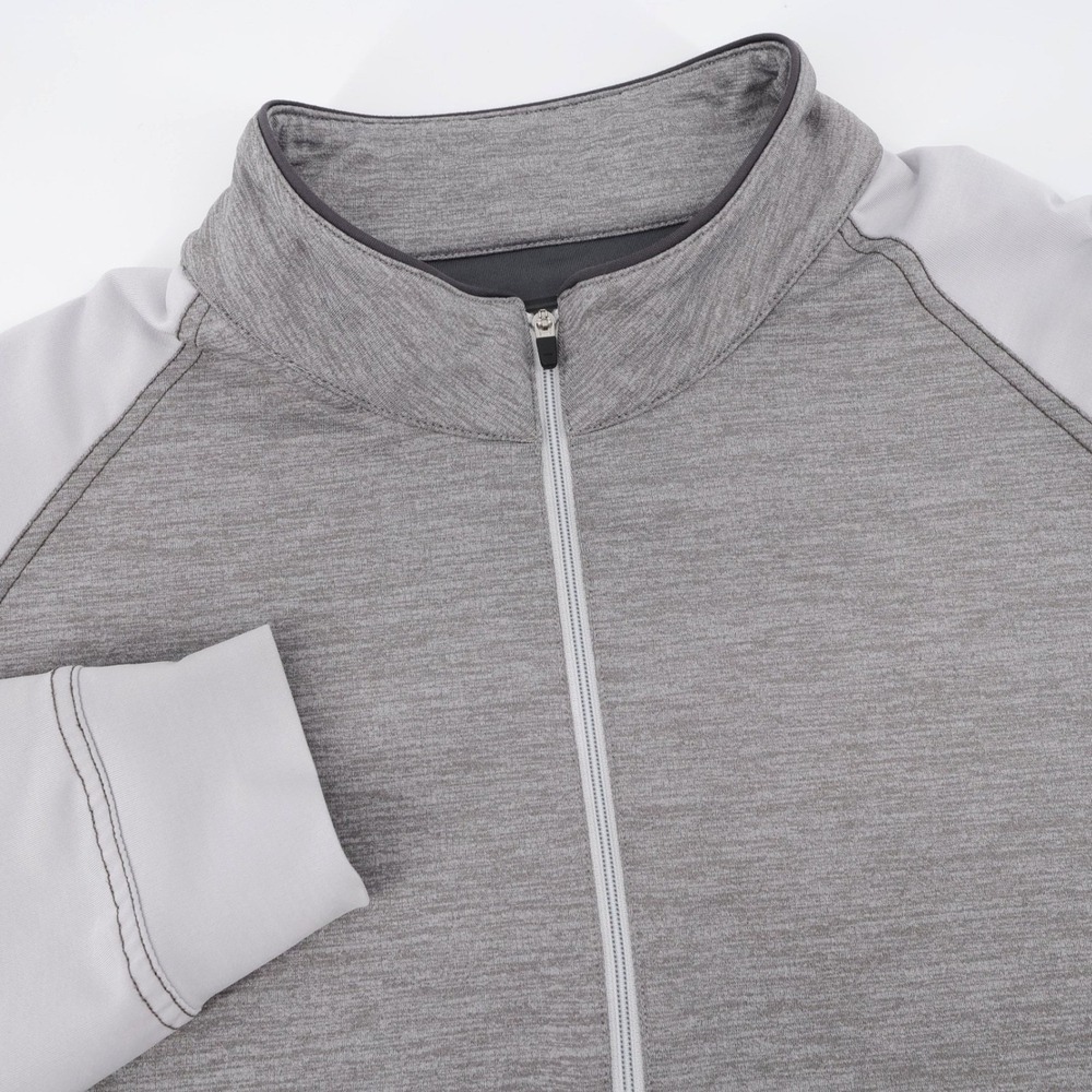 Straight Down 1/4 Zip Performance Pullover Gray Long Sleeve Mens Medium Shirt
